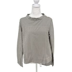 J.Crew Women’s Striped Button Shoulder Long Sleeve Cotton Top Size 6 EUC preppy